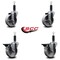 Service Caster 4'' Semi Steel Wheel Swivel 1'' Expanding Stem Caster Set 2 Brakes, 4PK SCC-EX20S414-SSS-2-PLB-2-1 - alternate 2